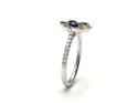 18ct Multi Stone Sapphire & Diamond Flower Ring