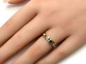 18ct Yellow Gold Emerald & Diamond Bubble Ring