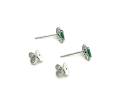 18ct Colombian Emerald & Diamond Earrings