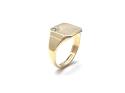 18ct Yellow Gold Diamond Signet Ring