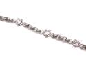 Silver CZ Heart Belcher Bracelet