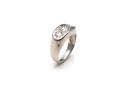 Silver CZ 3 Stone Ring