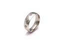 Silver CZ 3 Stone Band Ring