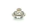 Silver CZ Claddagh Ring