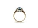 9ct Blue Topaz & Diamond Cluster Ring