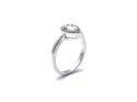 18ct White Gold Diamond Pear Halo Ring