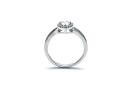 18ct White Gold Diamond Pear Halo Ring