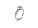 14ct White Gold Diamond Halo Ring