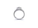 14ct White Gold Diamond Halo Ring