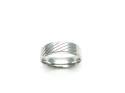 Silver Patterned Wedding Ring