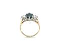 9ct Blue & White CZ 3 Stone Ring