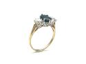 9ct Blue & White CZ 3 Stone Ring