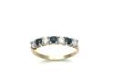 9ct Blue & White CZ Eternity Ring