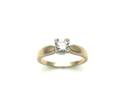 9ct Yellow Gold CZ Solitaire Ring