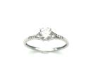 9ct White Gold CZ Solitaire Ring