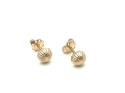 18ct Domed Patterned Stud Earrings