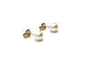 9ct Yellow Gold Fresh Water Pearl Studs 6mm