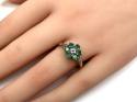 9ct Yellow Gold Emerald & Diamond Ring