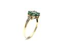 9ct Yellow Gold Emerald & Diamond Ring