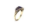 9ct Yellow Gold Amethyst 5 Stone Ring