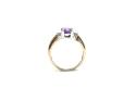 9ct Yellow Gold Amethyst & Diamond Ring