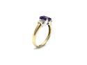 9ct Yellow Gold Amethyst & Diamond Ring