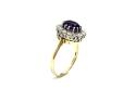 18ct Amethyst & Diamond Halo Ring