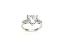 Silver CZ Heart Ring