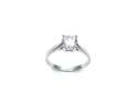 Silver CZ Solitaire Ring