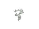 Silver CZ Snake Stud Earrings