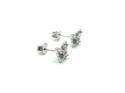 Silver Multicolour CZ Butterfly Stud Earrings