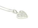 Silver CZ Heart Pendant & Chain