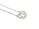 Silver CZ Entwined Circles Necklet