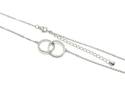 Silver CZ Entwined Circles Necklet