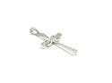 Silver CZ Infinity Cross Pendant