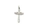 Silver CZ Infinity Cross Pendant