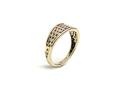 9ct Three Colour Fancy Band Ring