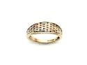 9ct Three Colour Fancy Band Ring