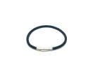 Leather Blue Plaited Bracelet Magnetic Clasp