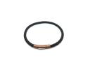 Dark Brown Leather Bracelet Stainless Steel Clasp