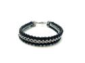 Stainless Steel Bracelet Black Onyx Beads