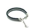 Stainless Steel Bracelet Black Onyx Beads