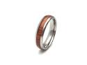 Tungsten Carbide & Wood Inlay Ring