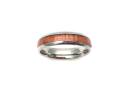 Tungsten Carbide & Wood Inlay Ring