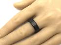 Tungsten Carbide Black IP Plating Ring