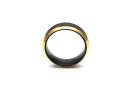 Black Tungsten Carbide Ring Yellow IP Plating 7mm