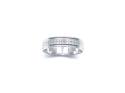 9ct White Gold Patterned Wedding Ring