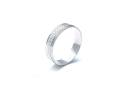 9ct White Gold Patterned Wedding Ring