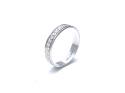 9ct White Gold Patterned Wedding Ring