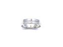 9ct White Gold Patterned Wedding Ring